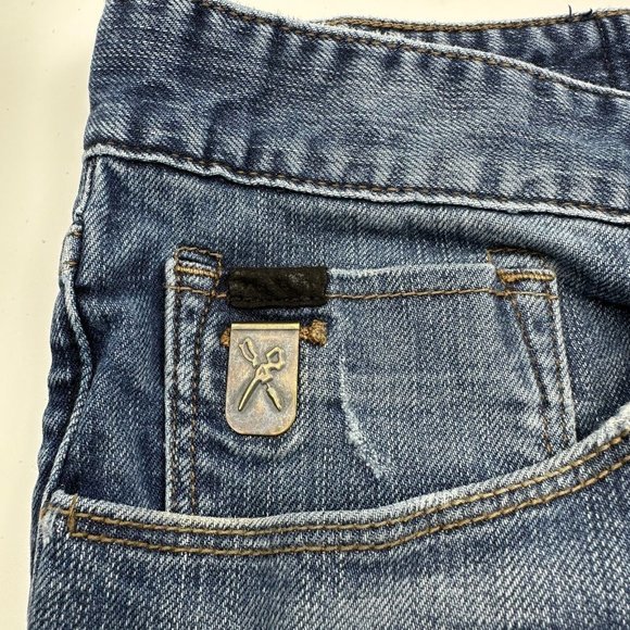 Marc Ecko Cut & Sew Mens Denim Bootcut Jeans Distressed Size 36 x 30 - Picture 3 of 7